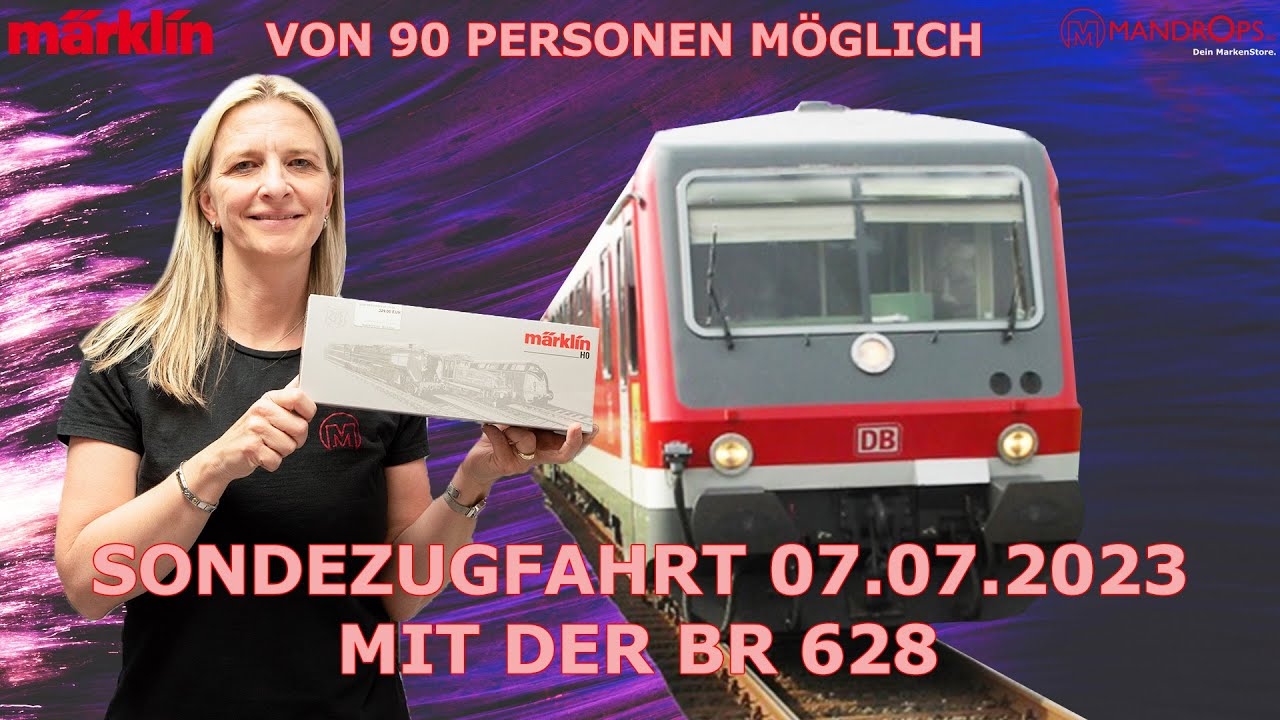 Sonderzugfahrt 07.07.2023 mit der Br 628 | Ebern - Göppingen | Mandrops AG #mandrops #märklin #ebern