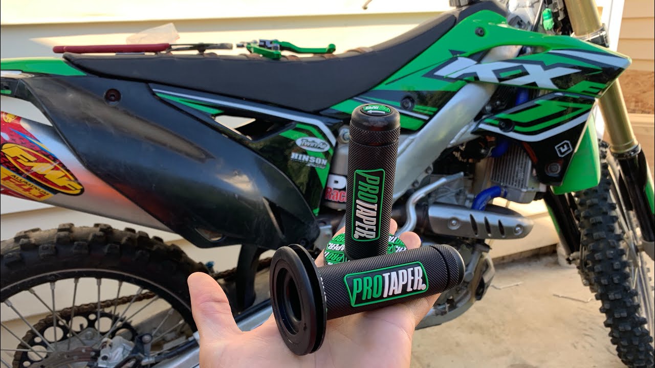 How to change your handle grips on a dirt bike /// kx250f