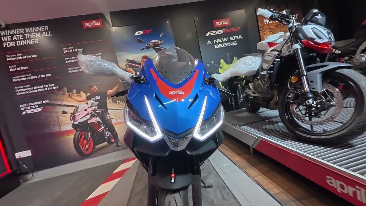 2026 Aprilia RS 457 New Blue Color Walkaround Review Exhaust Note | What's New ?