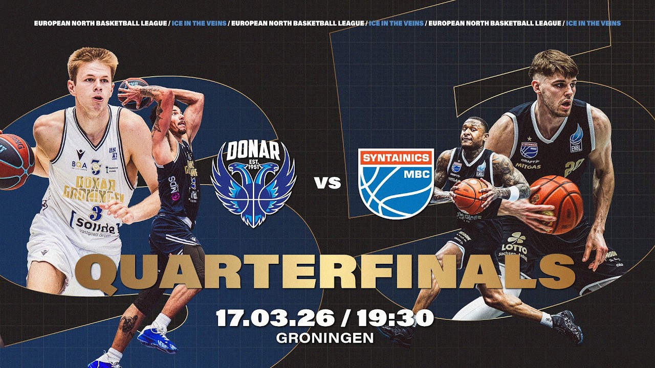 Donar Groningen vs SYNTAINICS MBC |  Mar 17, 2026, 7:30 PM | ENBLeague 2025/26