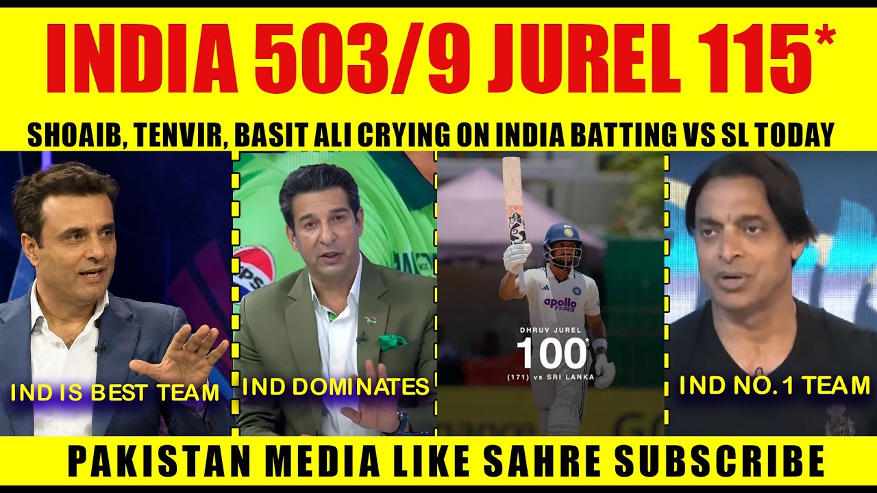 Pak Media Crying on India 503/9 vs SL | Shoaib, Ramiz, Tenvir Shocked on Jurel 115* & Padikkal 117