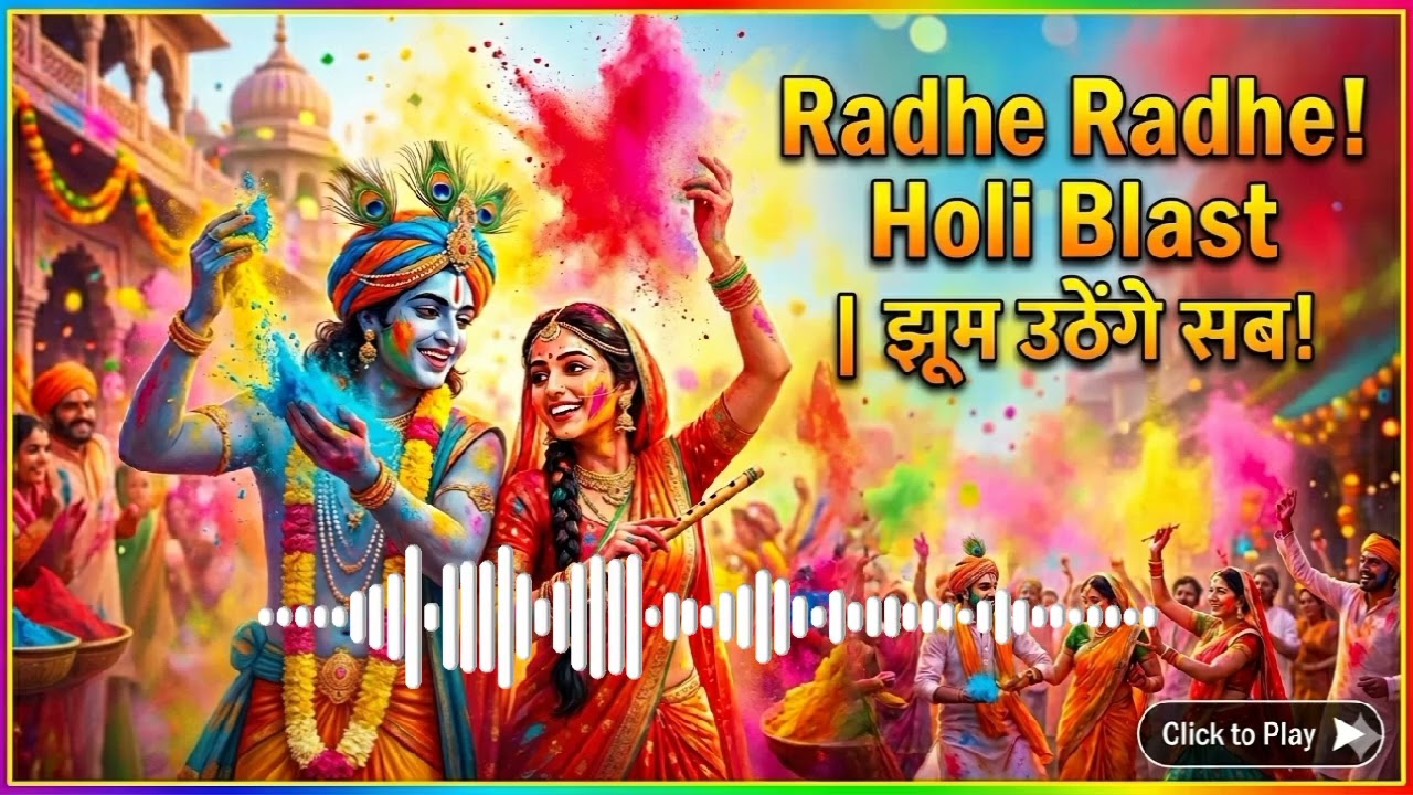 Radhe Radhe Shyam Shyam - Heavy Bass Holi Song | Braj Ki Holi | New Holi Song 🕉️🌈