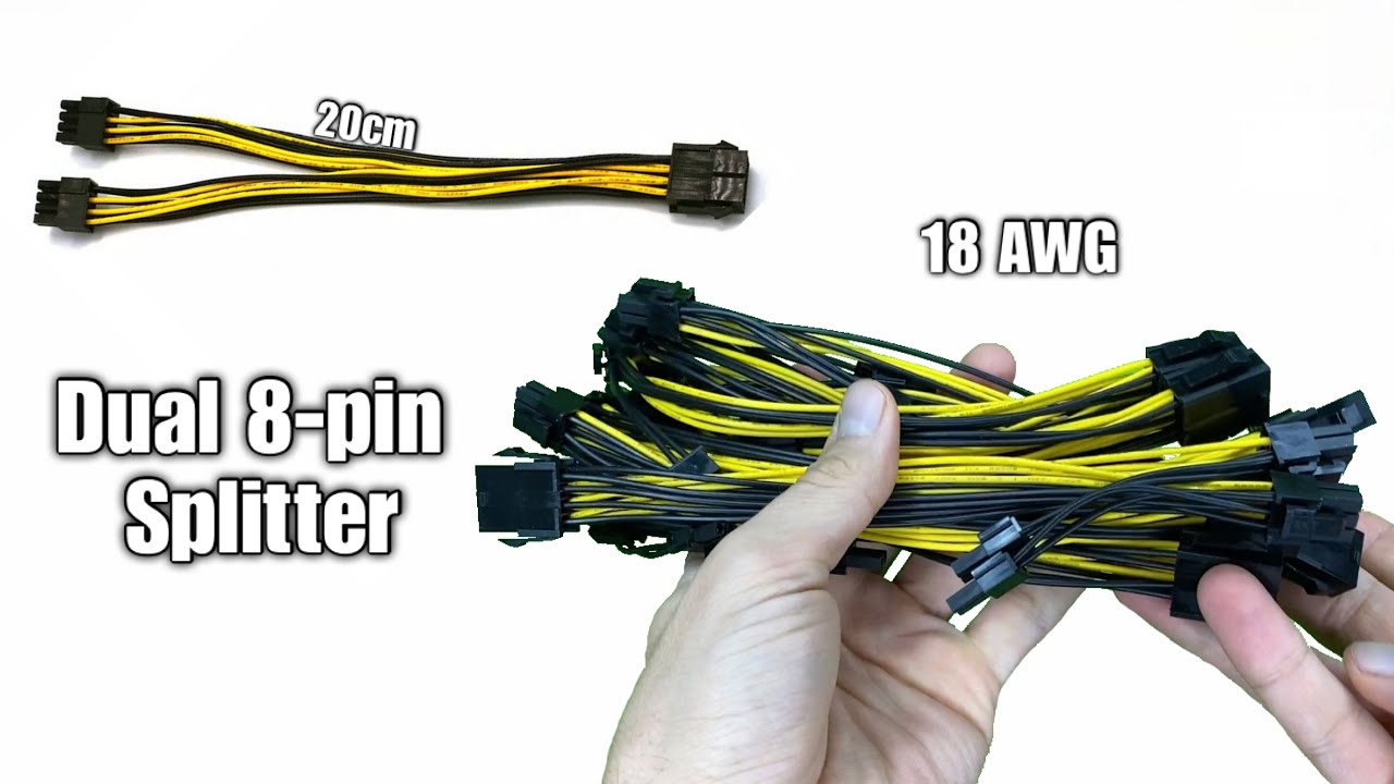 8 Pin to Dual 8 Pin Power Cable Splitter