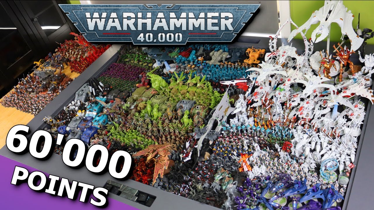 60'000 POINTS OF WARHAMMER 40'000 MODELS! (ENTIRE COLLECTION SHOWCASE)