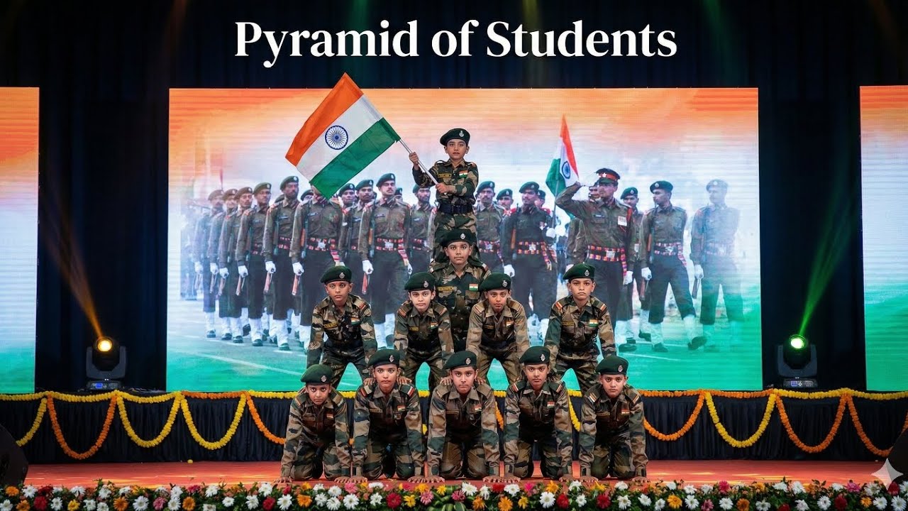 Pyramid of Students 🇮🇳 | Future of India on One Stage | Patriotic | students of Madrsa Rehmaniya 
