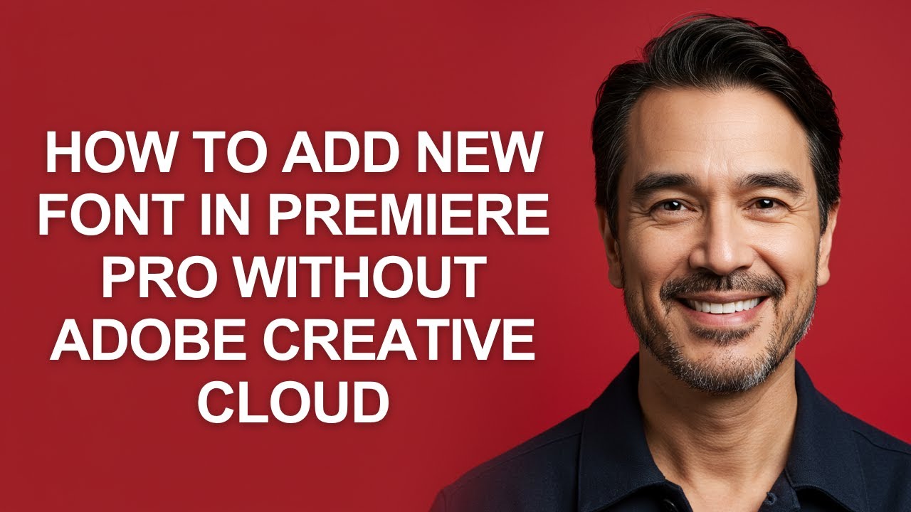 How to Add New Font In Premiere Pro Without Adobe Creative Cloud - KevinHowTo