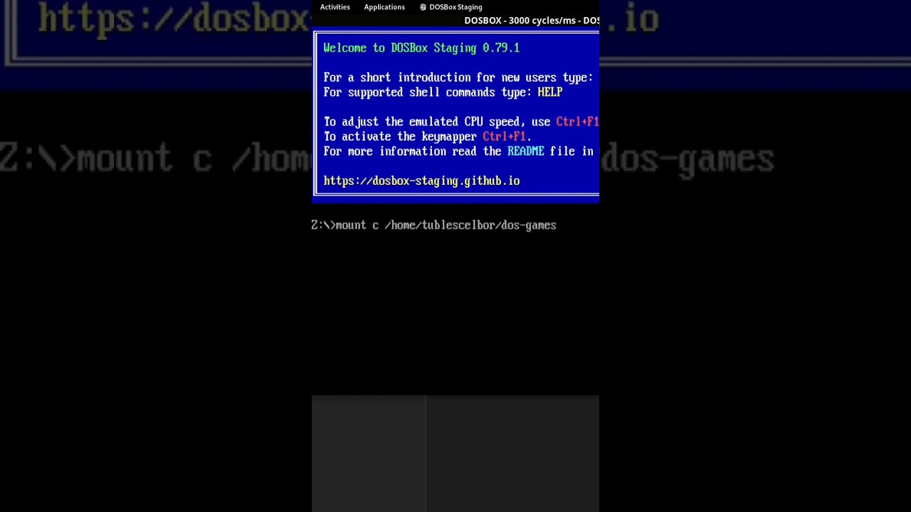 mount c in dosbox