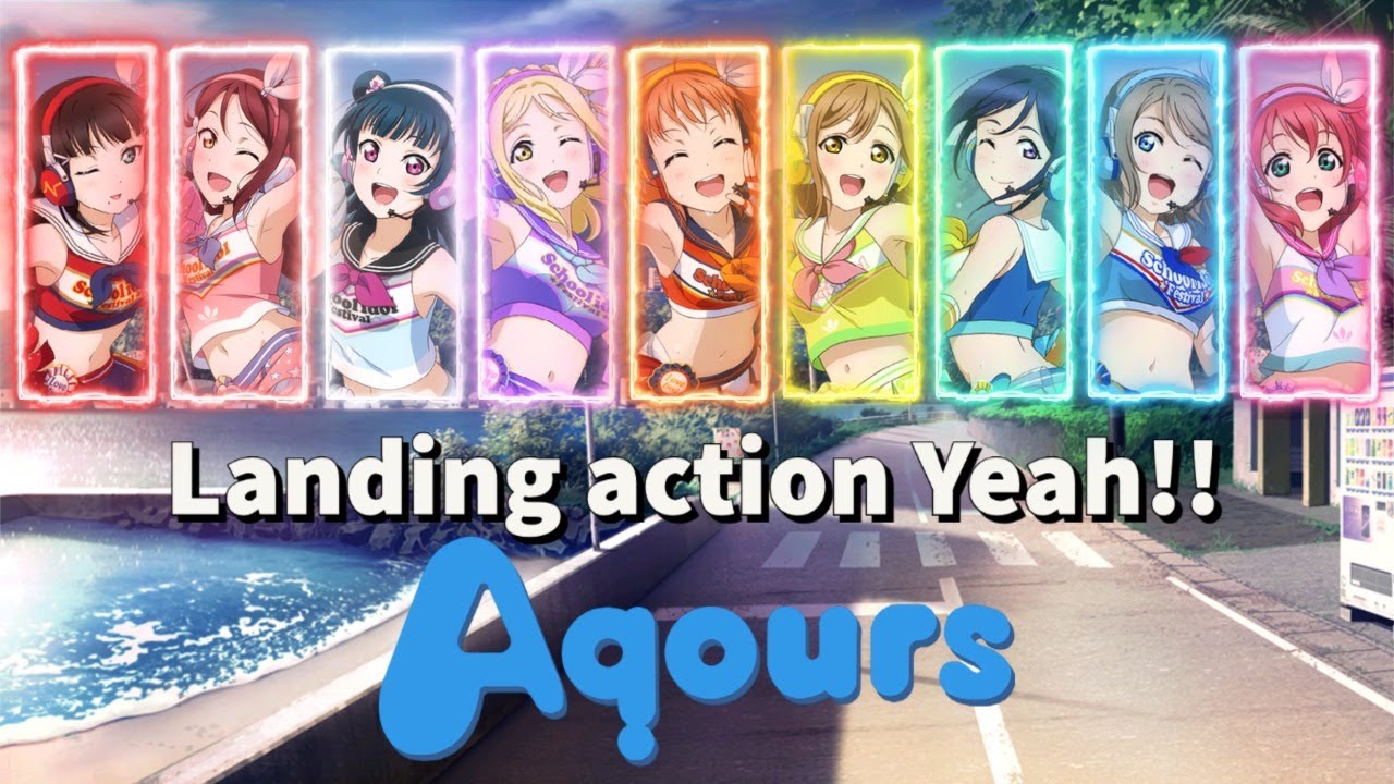 Landing action Yeah!! - Aqours (Rom/Kan/Eng Lyrics + Color Coded) | Love Live!
