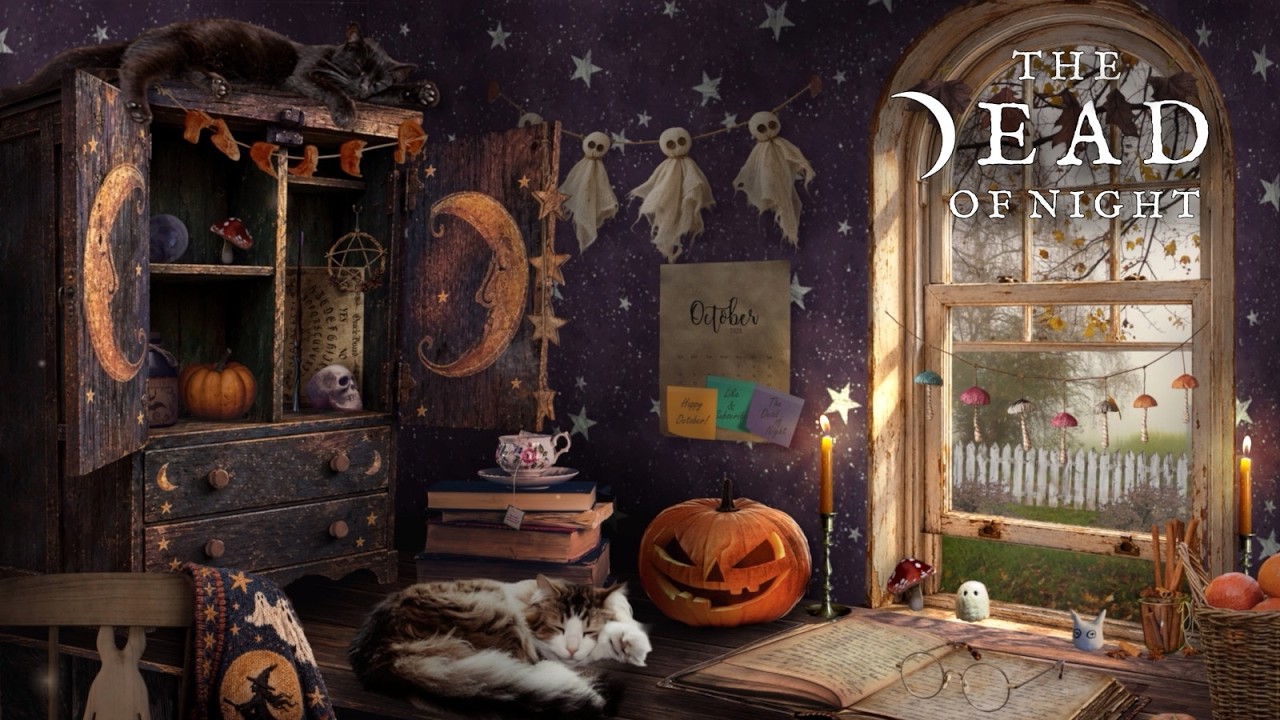 October Magic Ambience 🧹🍂🍄👻✨ | An Enchanted Autumn Room | Relaxing Autumn Sounds