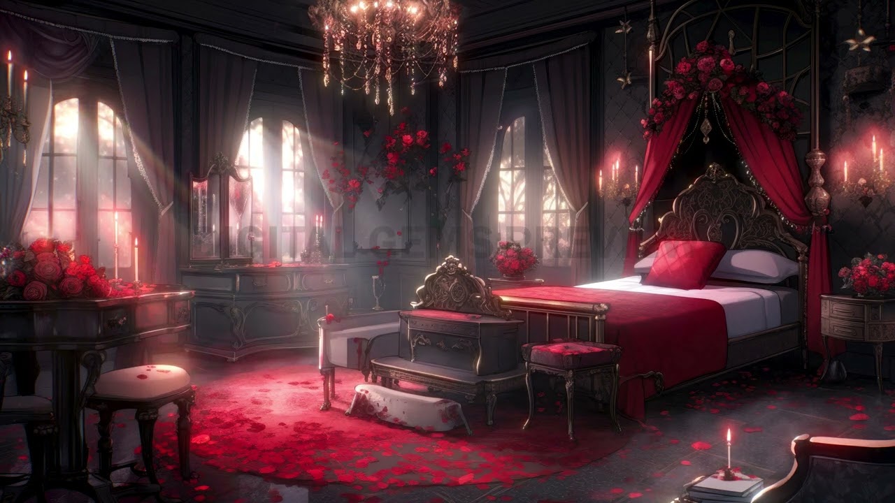 Gothic Vampire Room - Animated vTuber Background