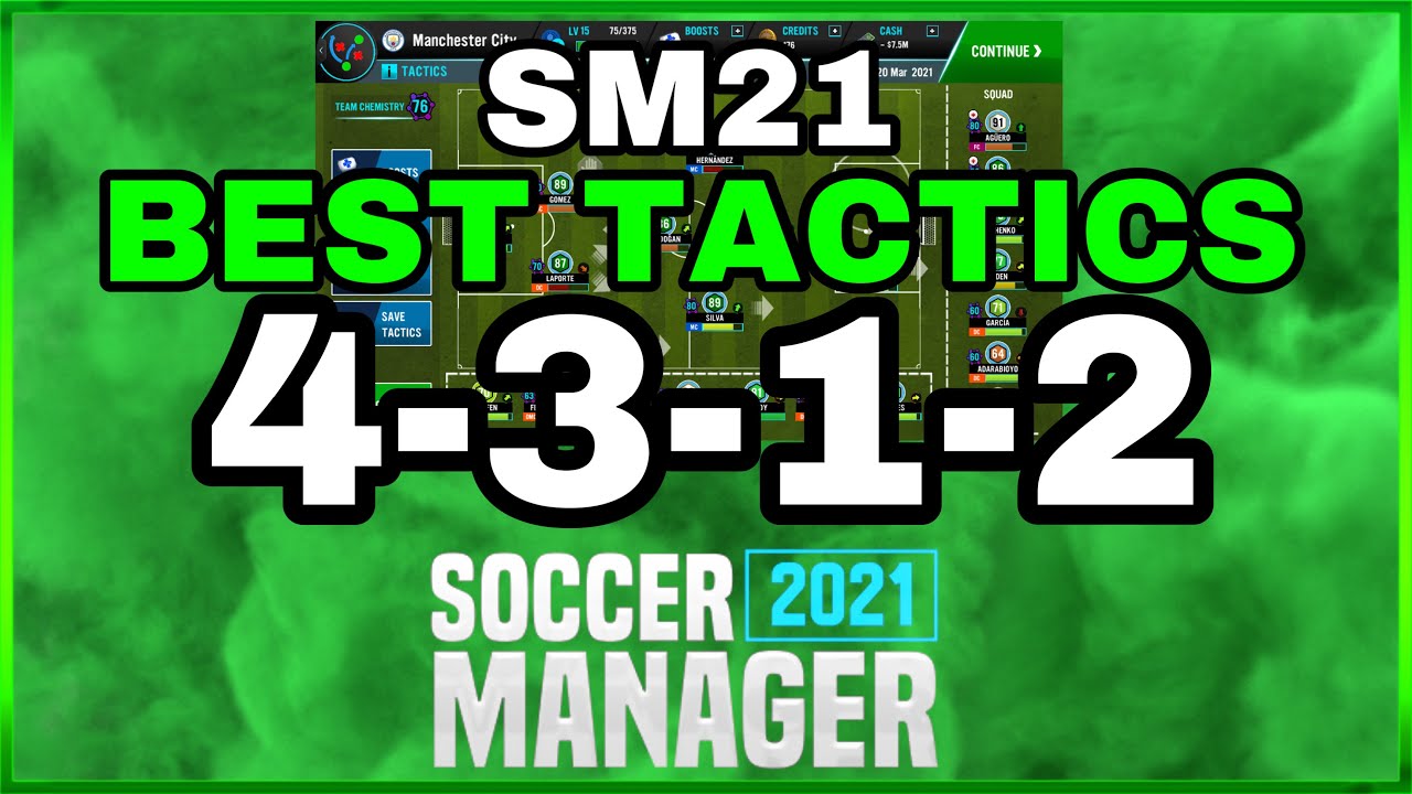 SM21 BEST TACTICS | Soccer Manager Tactics | 4-3-1-2 tactic