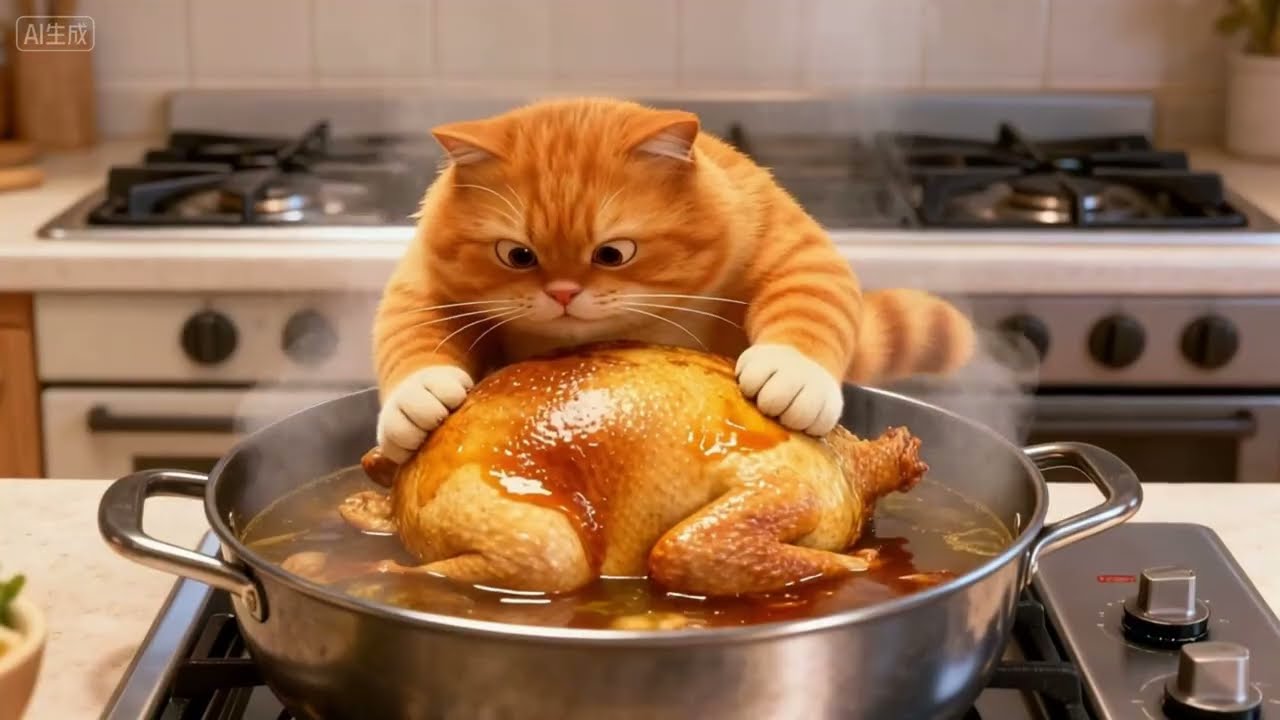 Cat Make Iced Chicken