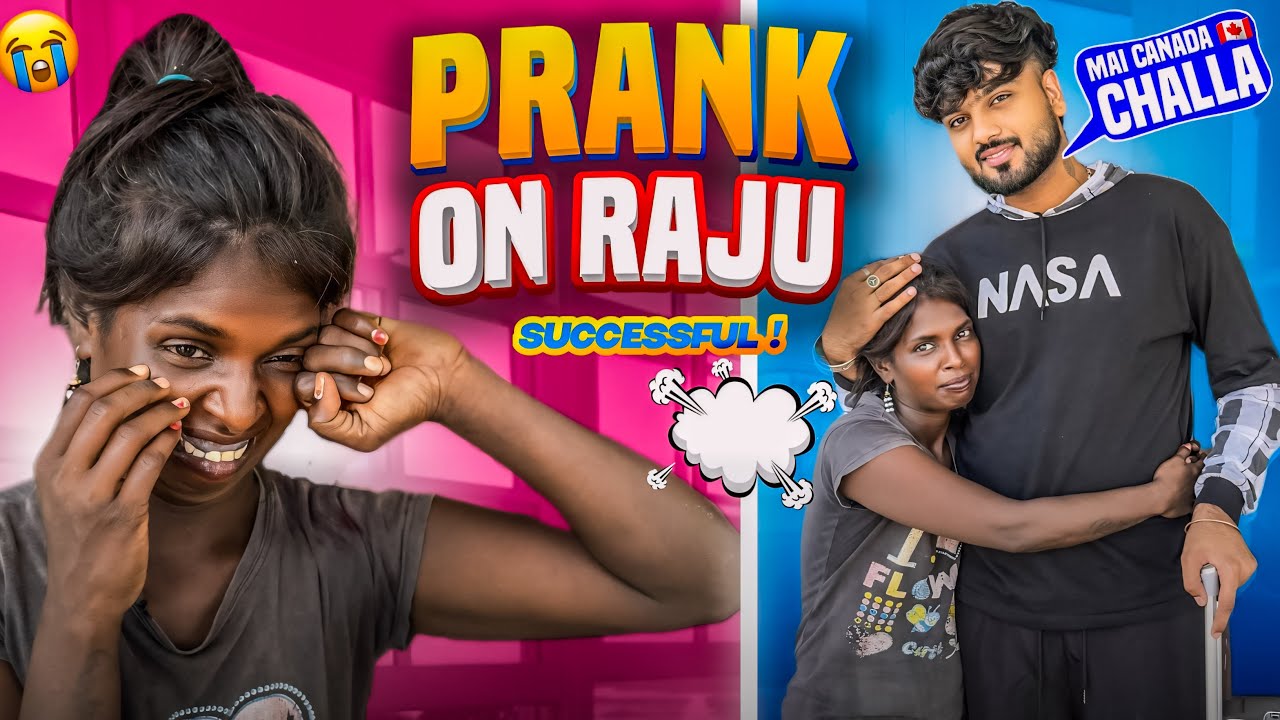 Parnaj chala vapis canada 🥹🇨🇦 || Raju ko milne gye uske ghar 😭 || prank with raju😂