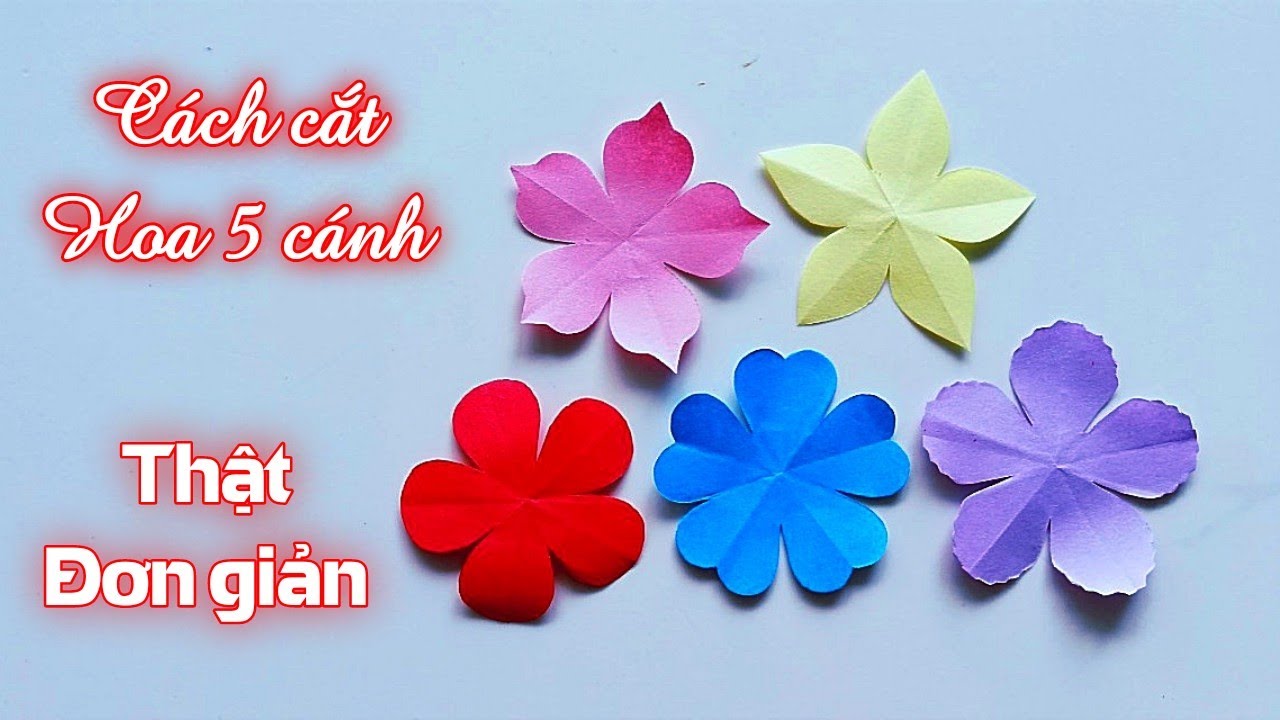 Cách cắt hoa 5 cánh thật đơn giản - How to cut flowers with 5 petals