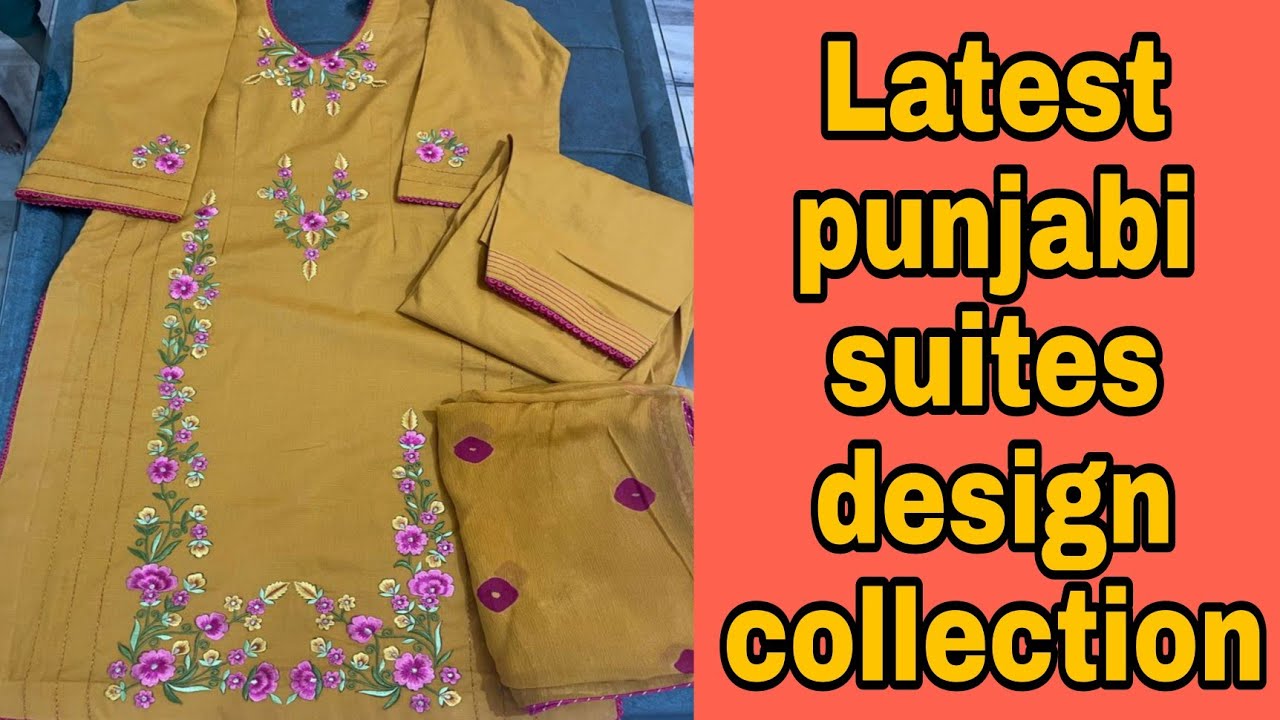 Latest embroidery work punjabi suites design / shakti fashion boutique 