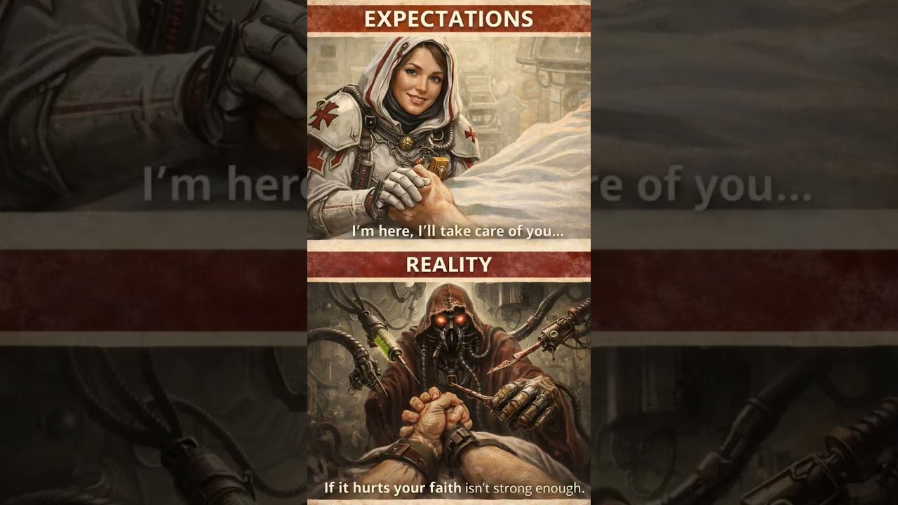 Medical Care 40K#warhammer40k #warhammermemes #hospitaller #mechanicus40k #medicalcare #shorts #fyp