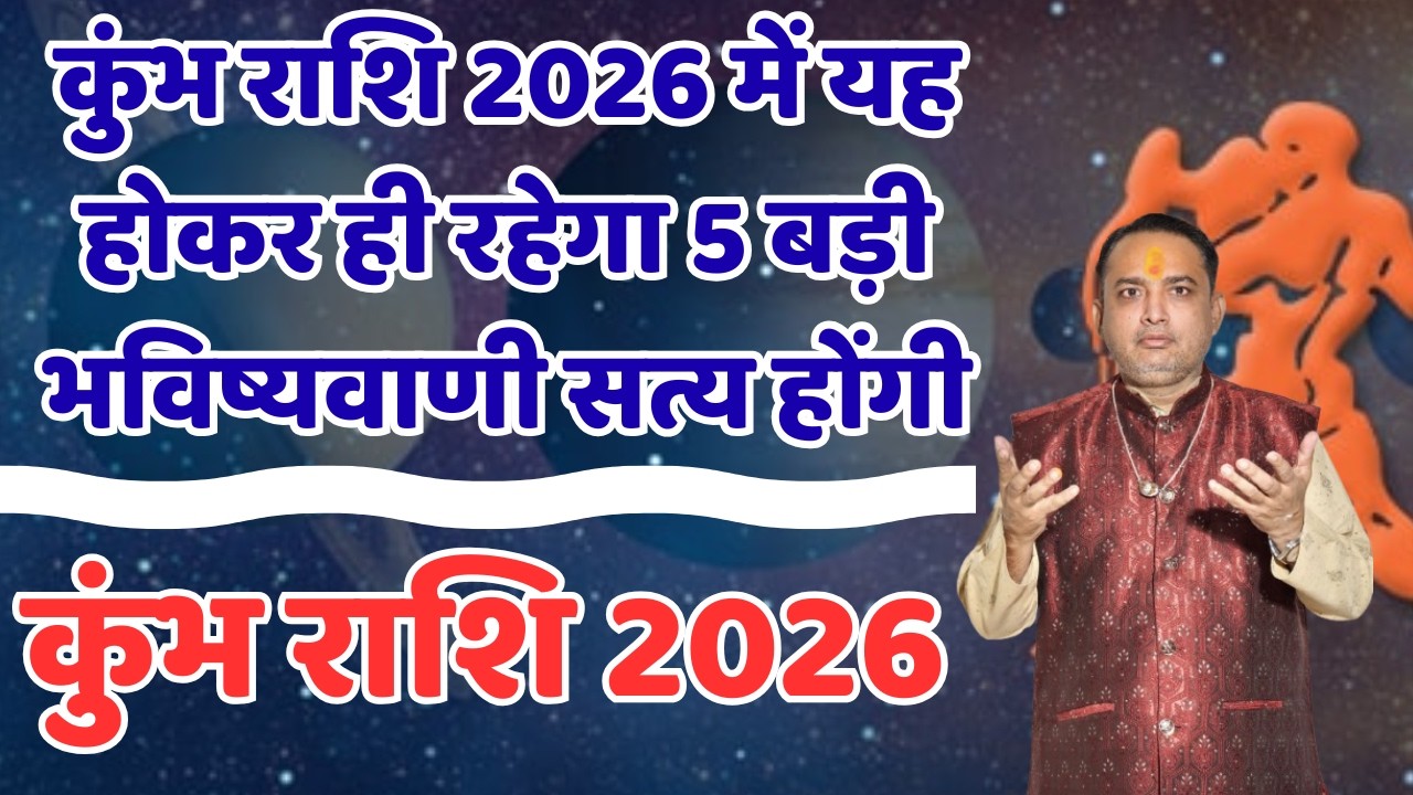 कुंभ राशि 2026 में यह होकर ही रहेगा 5 बड़ी भविष्यवाणी सत्य होंगी | kumbh rashi 2026 | कुंभ राशिफल