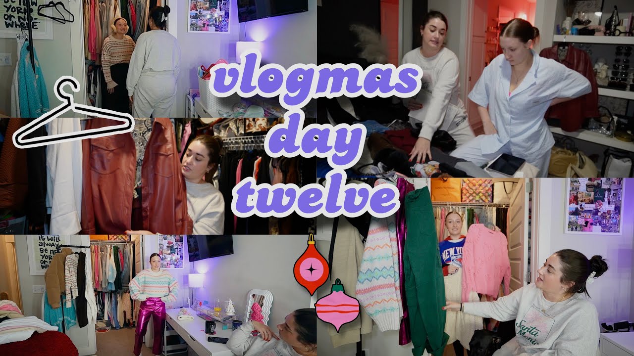 VLOGMAS DAY 12!!! styling holiday outfits/ planning festive NYC looks! ❤️
