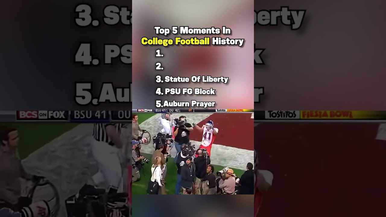 Best Moments in College Football History #nfl #football #cfb #collegefootball #tombrady #chiefs
