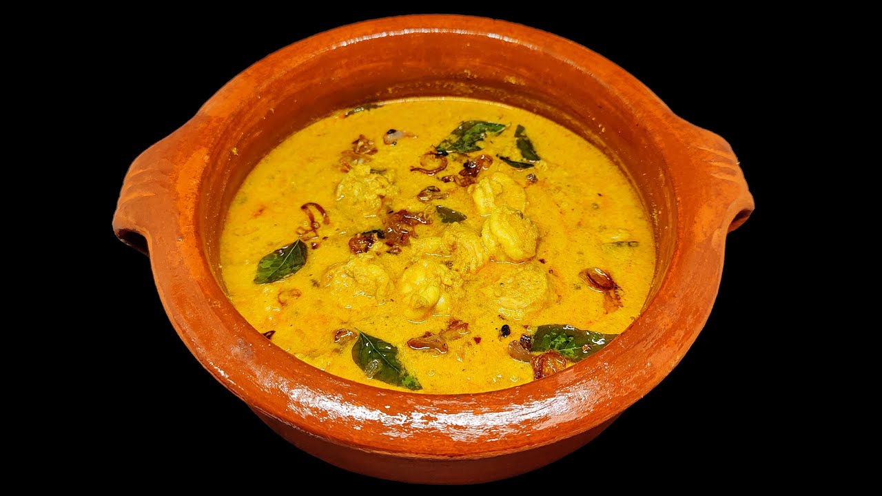 തേങ്ങ  അരച്ച ചെമ്മീൻ കറി /KERALA STYLE PRAWNS CURRY/SHRIMP RECIPE