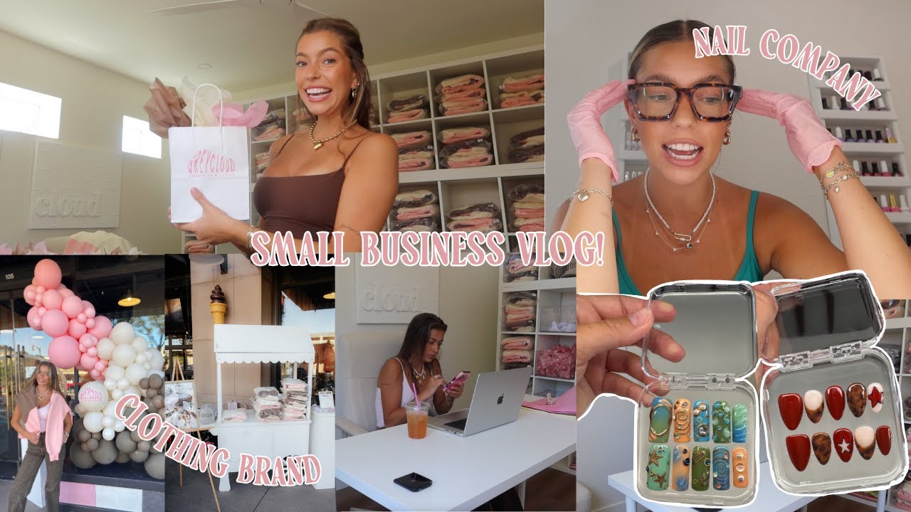 WORK WIML// Running a Clothing business & Nail company + launch party!!!