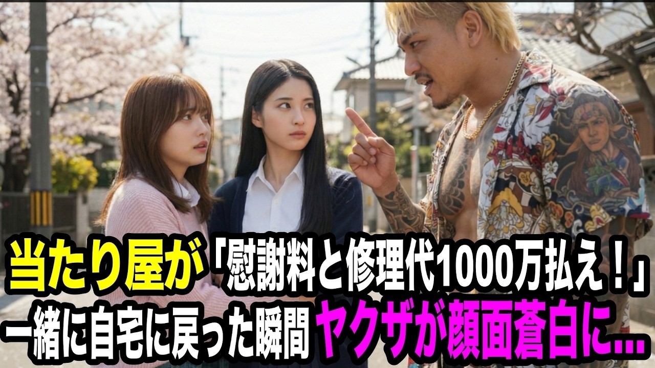 ヤクザが追突してきて「俺らヤクザやぞ！修理代と慰謝料で1000万払え！」「お金は自宅に&hellip;」&rarr;一緒に自宅に行くと、ヤクザが顔面蒼白に&hellip;【スカッとする話】