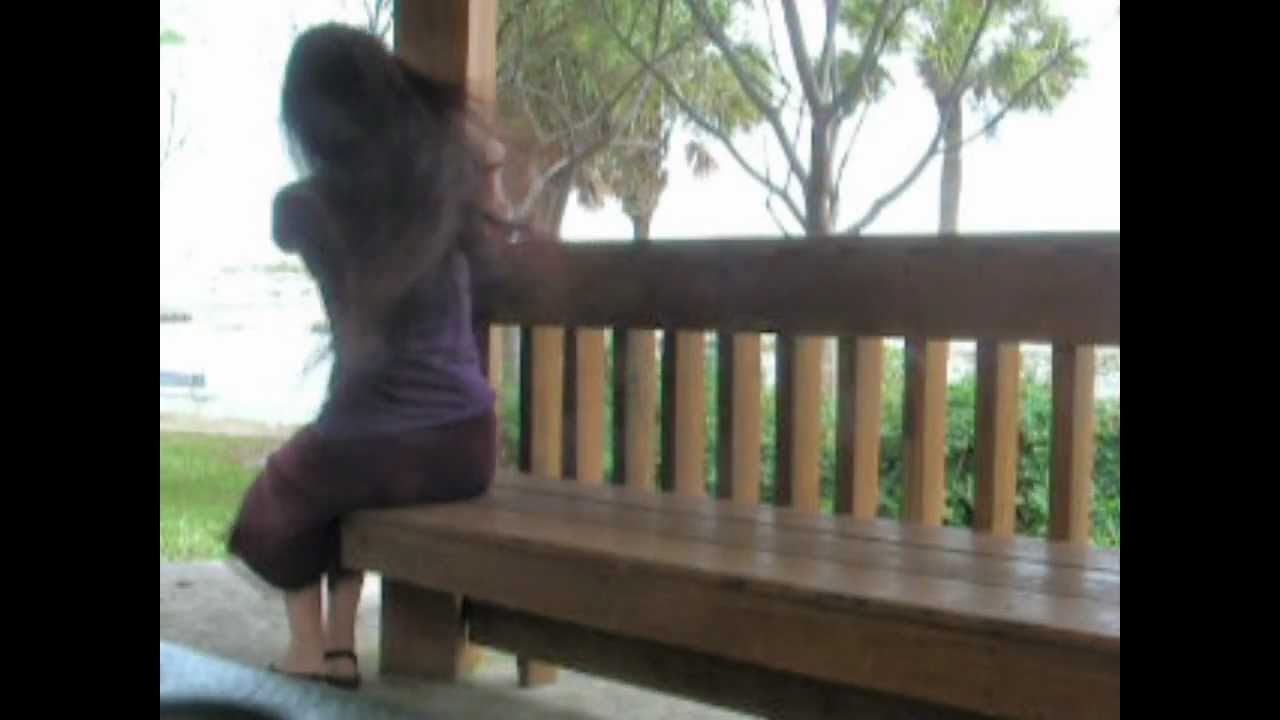 Wind Blown Henna Dyed Long Hair