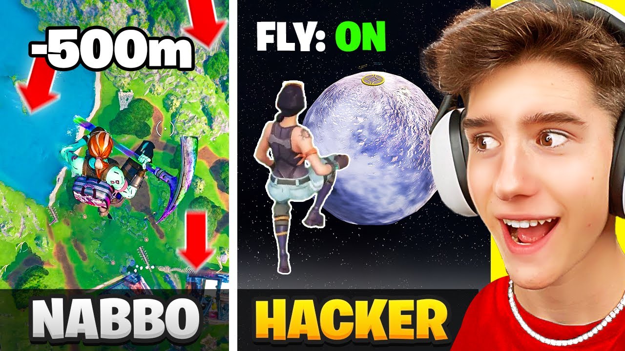 NOOB vs Pro vs Hacker in ONLY UP 2 FORTNITE! *AIUTO*