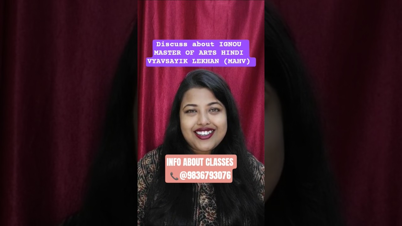 IGNOU MASTER OF ARTS HINDI VYAVSAYIK LEKHAN (MAHV) | Course & Career #IGNOU #MAHVl