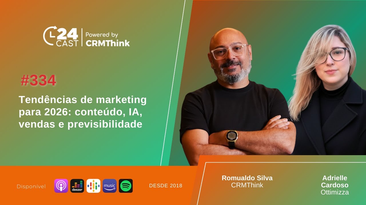 Tendências de marketing para 2026: conteúdo, ia, vendas e previsibilidade [24Cast #334]
