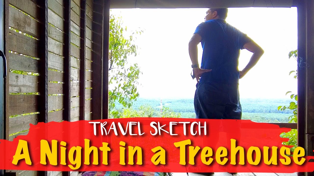 Sketching and living at the RainForest Tree house in JB