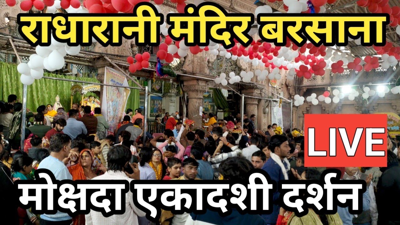 मोक्षदा एकादशी पर राधारानी के मनमोहक दर्शन और बरसाना की संपूर्ण परिक्रमा ll Barsana live