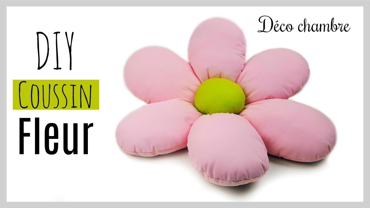 DIY DÉCO CHAMBRE COUSSIN / POUF FLEUR FACILE RAPIDE ET PAS CHÈRE EN FRANÇAIS