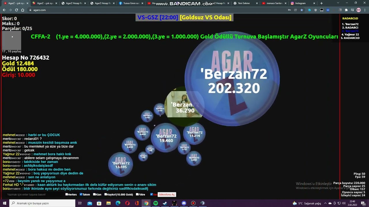 RADARCI VS BERZAN72 ÖDÜL 500K - KAZANAN?