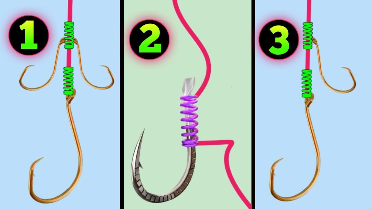 How to tie fishing hooks for big fish || Fishing knots