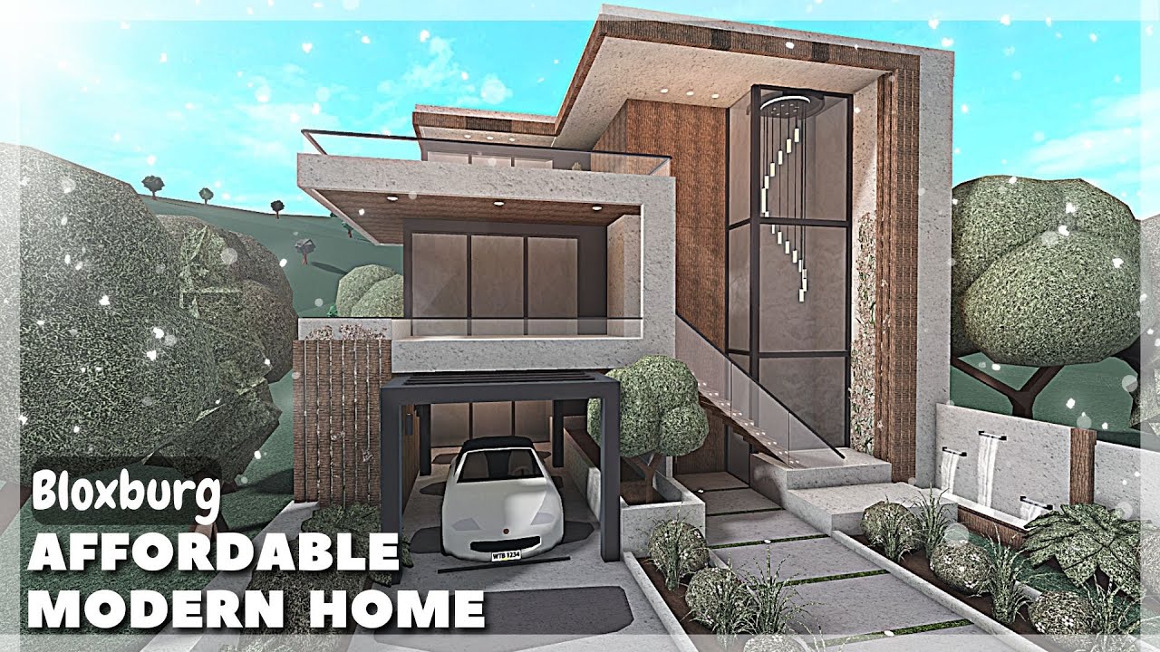 BLOXBURG: Affordable Modern Home Speedbuild | Roblox House Build
