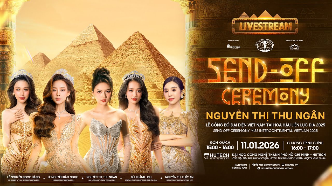 SEND-OFF Á HẬU NGUYỄN THỊ THU NGÂN - MISS INTERCONTINENTAL - HOA HẬU LIÊN LỤC ĐỊA LẦN THỨ 53