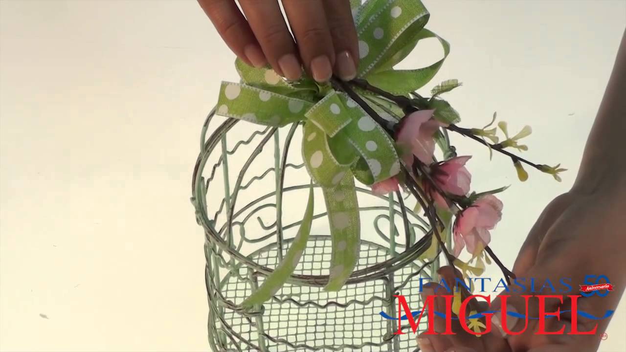 Jaula Decorada Tipo Vintage