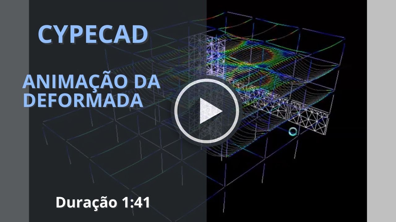 CYPECAD: Resultado com Anima&ccedil;&atilde;o da Deformada