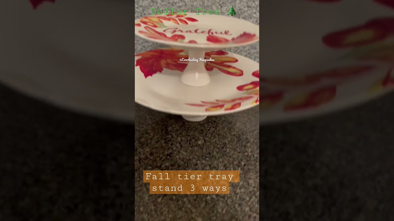 Dollar tree tier tray #dollartree #dollartreecrafts #dollartreediy #falldecor #diy  #diycraftshorts