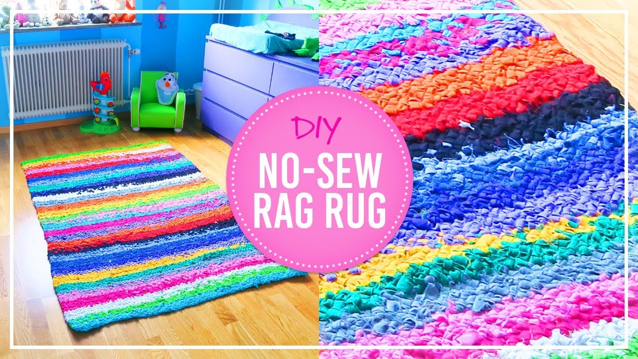 DIY No Sew Rag Rug