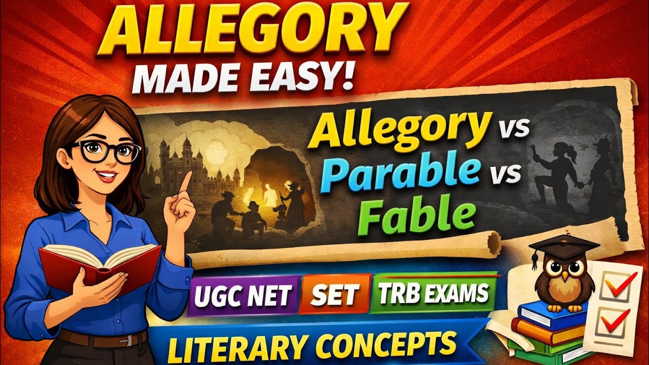 Allegory Literary Term Explained Clearly | NET SET TRB English