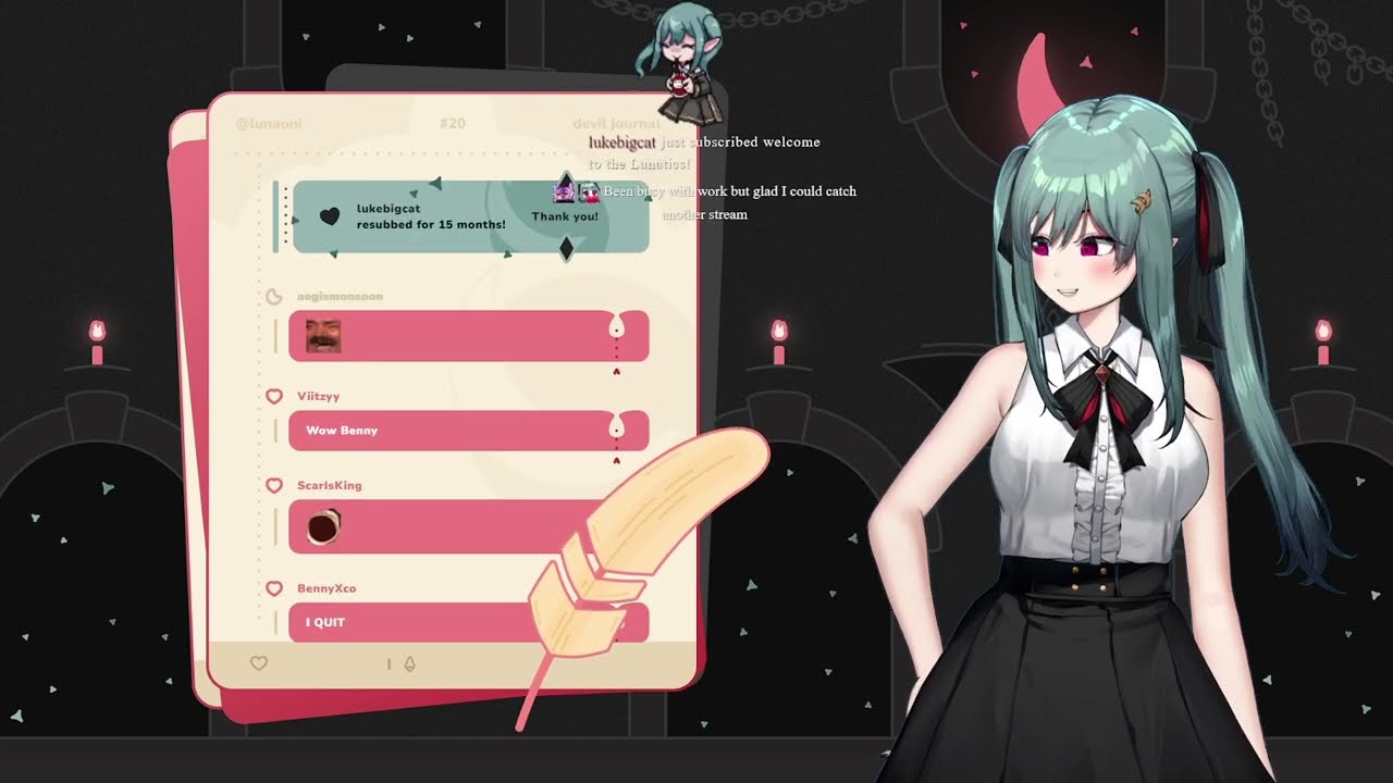 [07/14/23] 🌙 V̶a̶m̶p̶i̶r̶e̶ girl makes coffee for chat! 🌙 （ ･`ー･´）lowkey Luna is terrified.