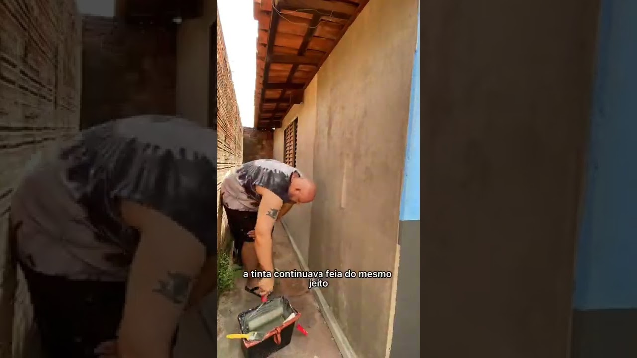 Tirando o mofo da parede e pintando