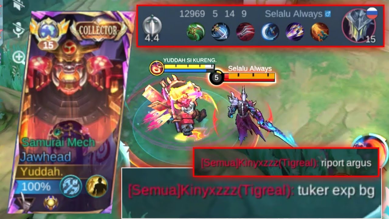 Tuker Exp Bg Wkwk🔥Global Jawhead Mode Personal Ke Argus - Top Global Jawhead Mobile Legends