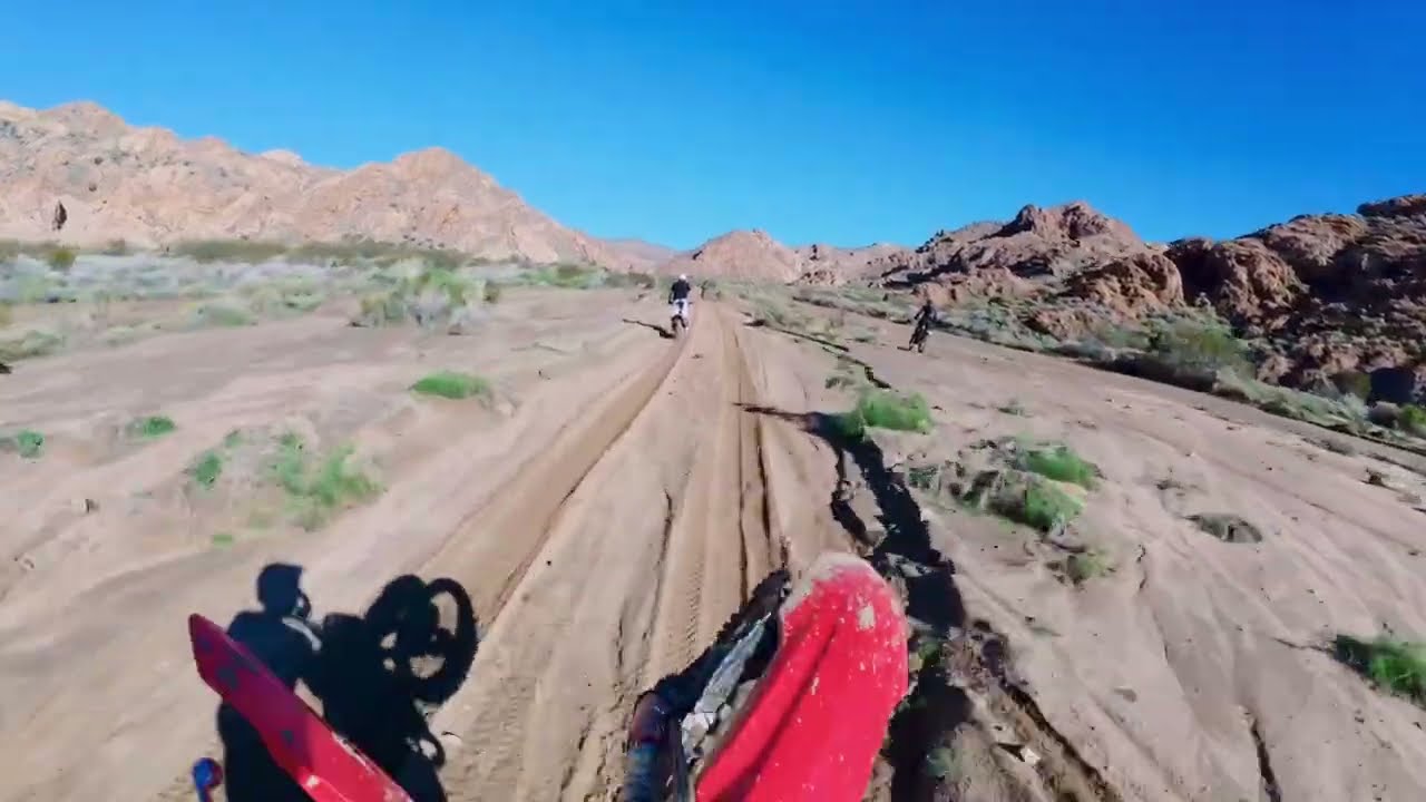 Dirtbiking in California Desert after Heavy Rains