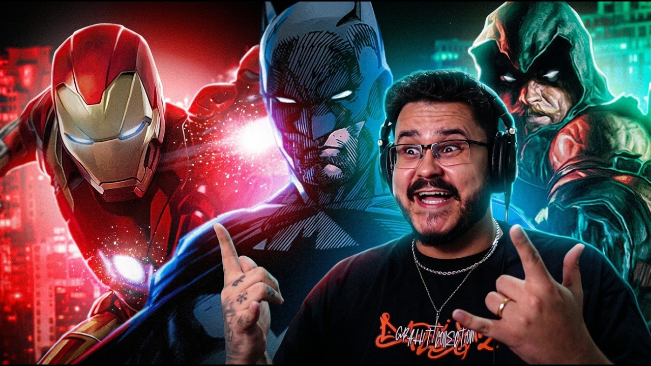 Esse som &eacute; INSANO!!! React Rap do Homem de Ferro, Batman e Arqueiro Verde - SEM PODERES | 7 Minutoz