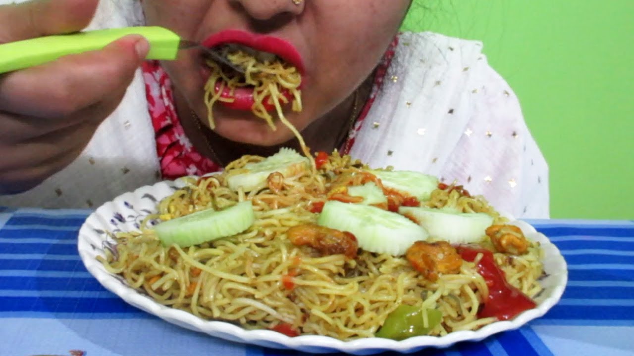 ASMR Eating Show Chicken Noodles Chowmein   Mukbang Eating Show With Eating SOUND   Eating Show