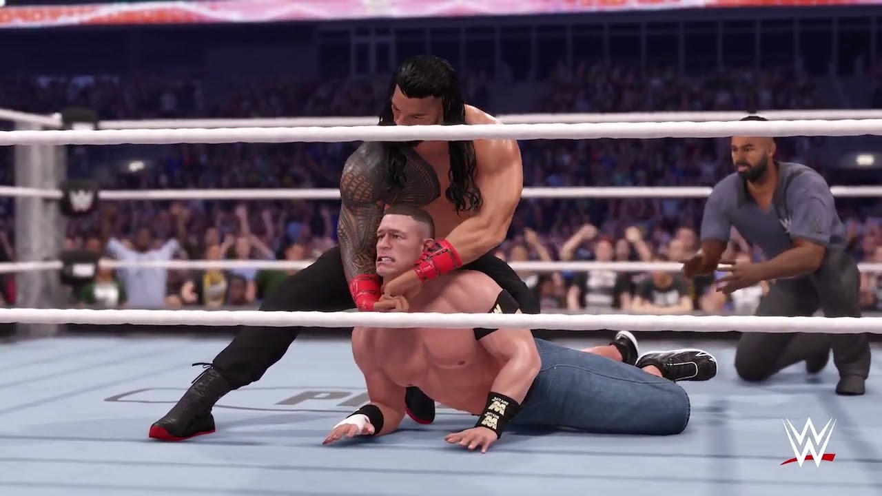 Roman reigns vs johncena wwe undisputed championship 