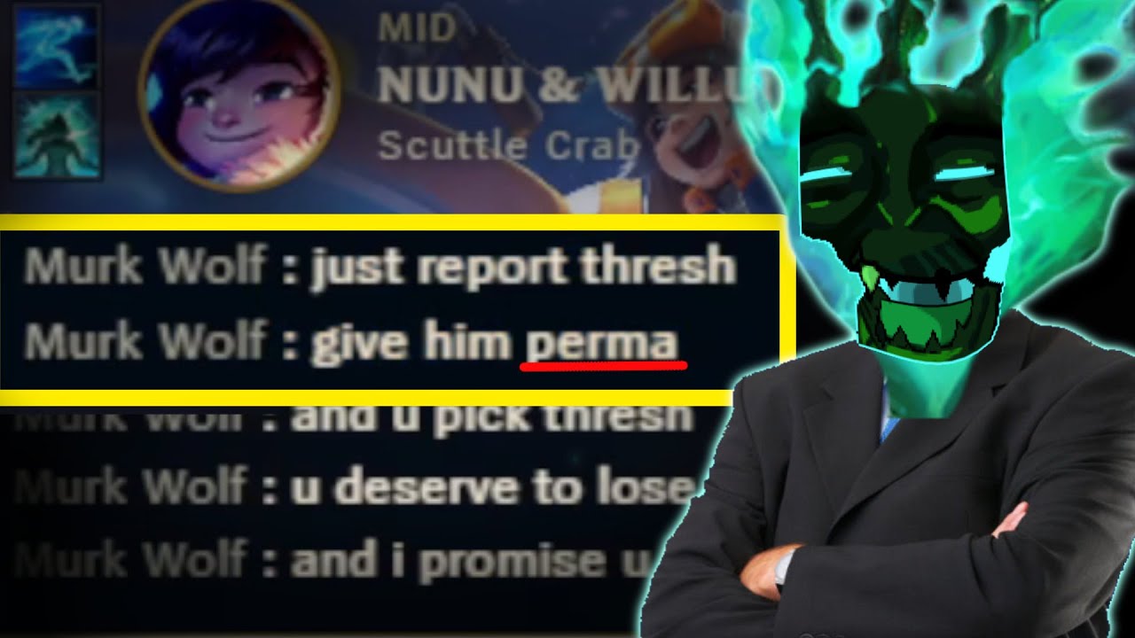 They really THREATENED me for Playing Thresh Top